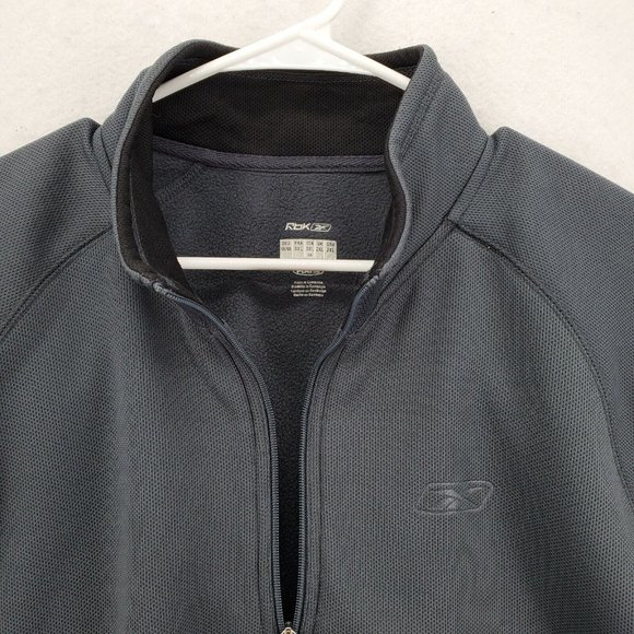 RBX Sweatshirt Men's Long Sleeve Quarter Zipper High Neck Pullover Gray 2XL - Picture 7 of 12